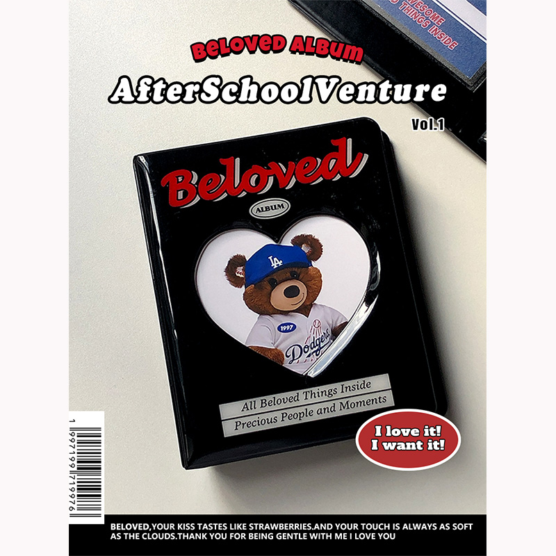 Álbum de fotos de amor con 64 bolsillos huecos, Soporte para tarjeta, almacenamiento de recibos, modelo DIY, álbum de recortes, bolsa de fotos, de cumpleaños y boda para niños