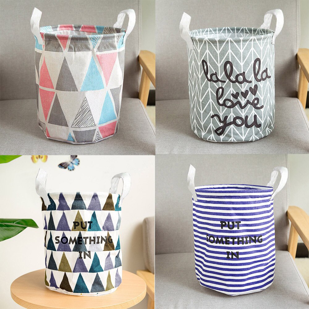 Storage Baskets Foldable MutiColors Storage Bin Closet Toy Box Container Organizer Fabric Basket Clothing Quilt Home Storage FD