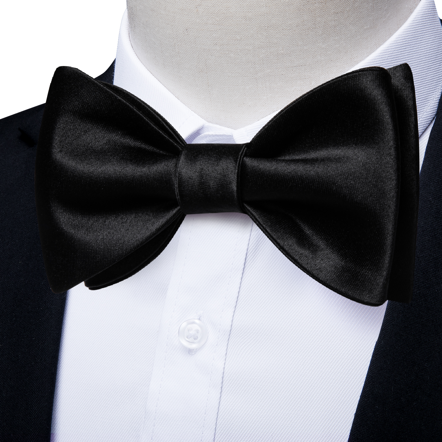 Pajarita con broche para hombre, mariposa negra sólida para novio, boda, graduación, trajes de esmoquin, accesorios, para marido