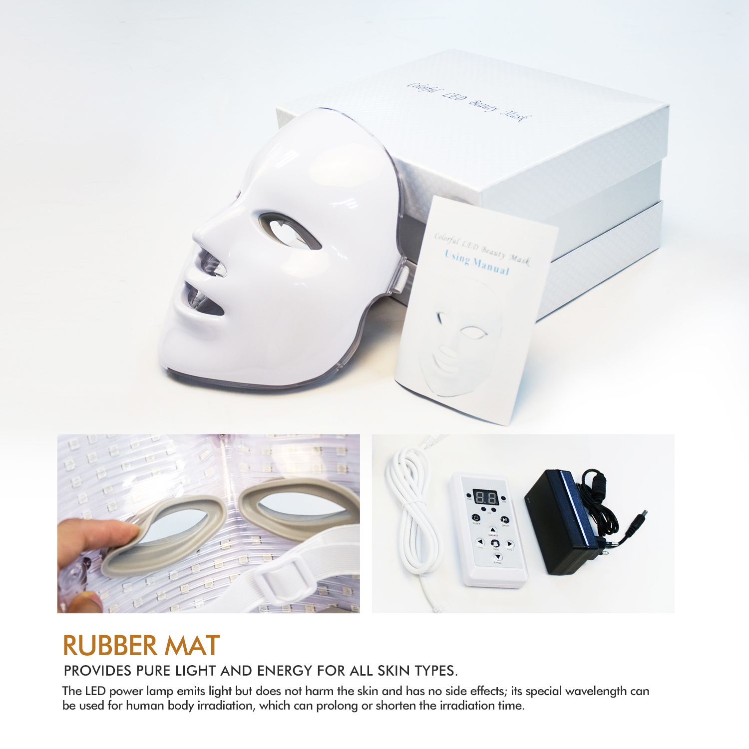 Led Face Light Therapy Beauty Mask 7 Colors Led Facial Mask Skin Care Products Facial Rejuvenating Skin Tightening Device