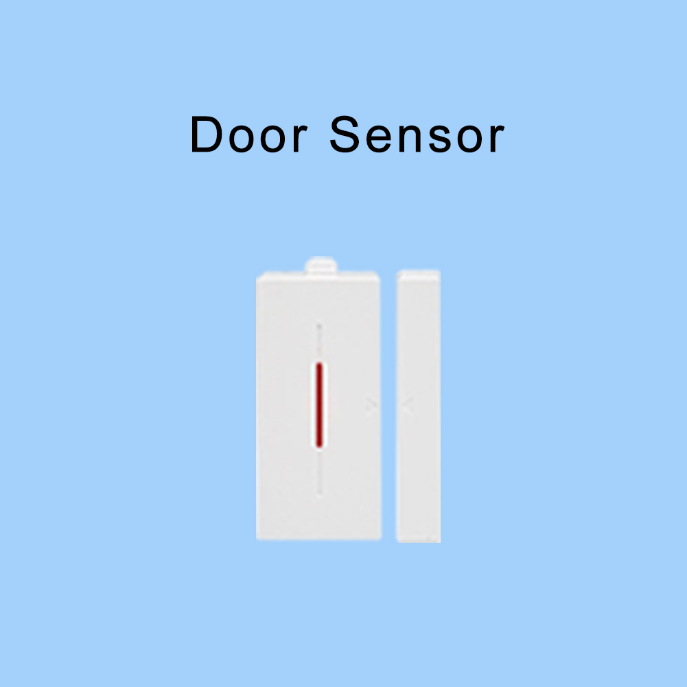 ACJ 433MHz Home Burglar Alarm System Accessories Wireless Link Smoke Alarm Door Magnetic Water leak Detector RFID Control: Red