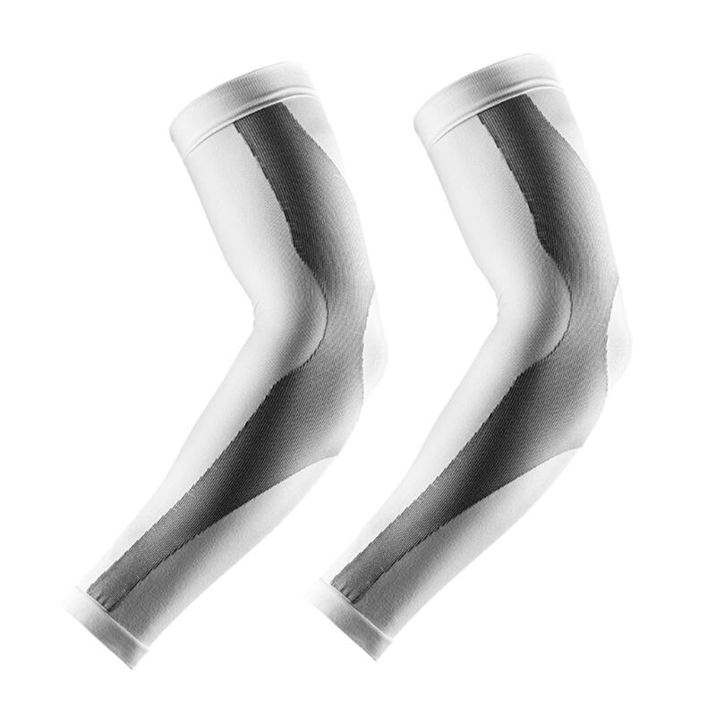 1 pair Unisex Arm Warmer Sun UV Protection Golf Cycling Elbow Arm Sleeves Cover XXUF: White