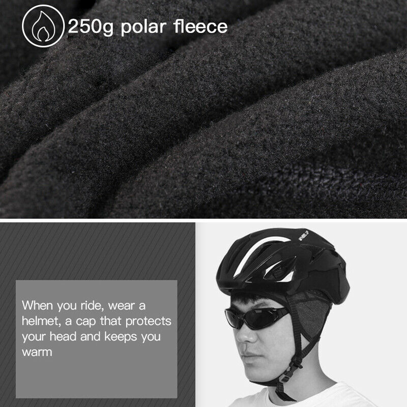 Vinter cykel hætter udendørs sport vindtæt varm kraniet cap cykel motorcykel under hjelm termisk windstopper hat