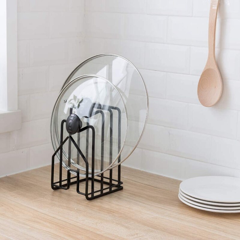Cutting Board Rack Chopping Board Organizer Stand Holder Kitchen Countertop Pots Pan Lids Rack Organizer Flat Steel