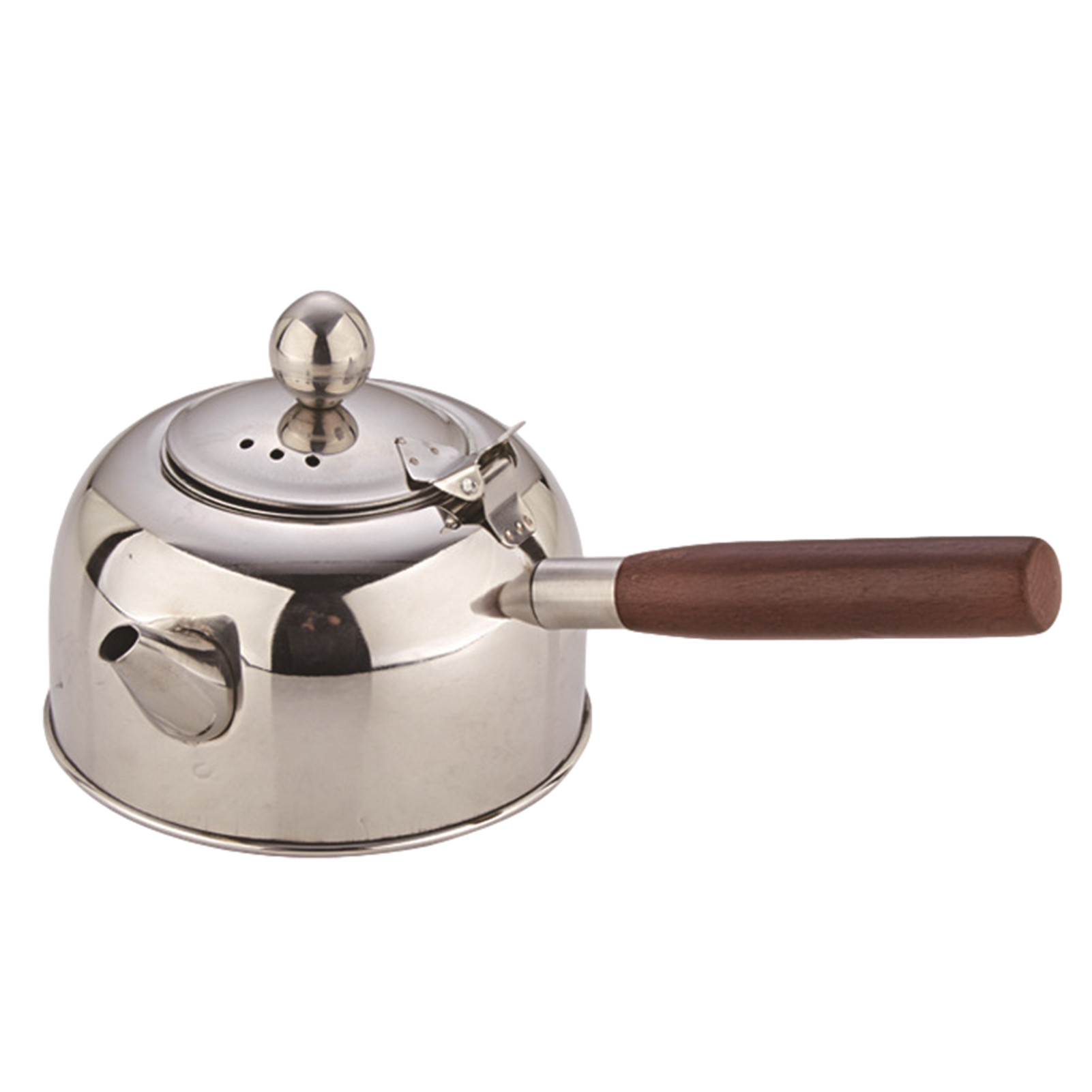 Hand Gemaakt Hittebestendig 304 Rvs Theepot Thee Zetgroep Pot Met Houten Handvat Kokend Thee Waterkoker Koffie Pot kettl 45a: A Without tea sieve