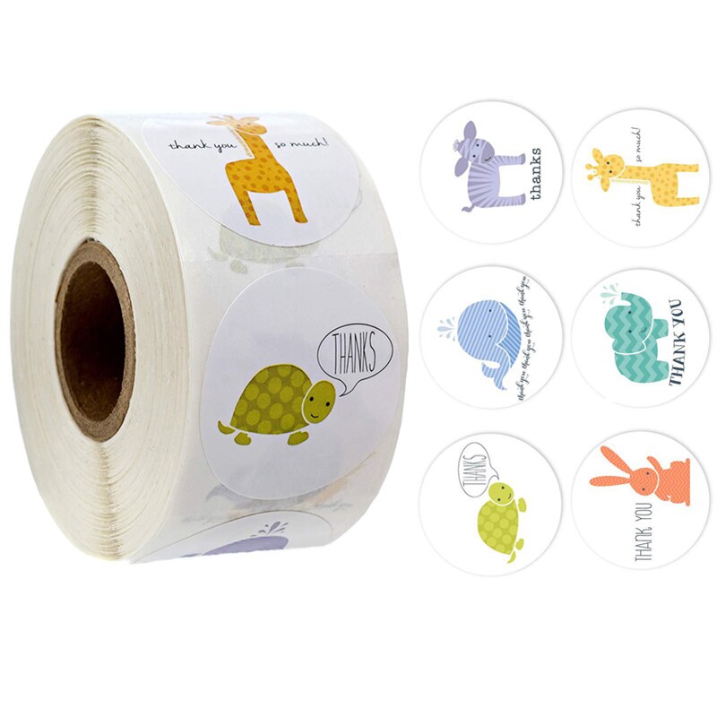 Reward Stickers Encouragement Sticker Roll for Kids Motivational Stickers with Cute Animals for Students Teachers: design 08-500pcs