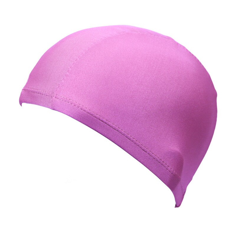 Zwemmen Caps Hoge Elastische Duurzaam Vrouwen Mannen Pure Kleur Baden Caps Beschermen Oren Lange Haar Sport Badmuts Zwembad hoed: Pink