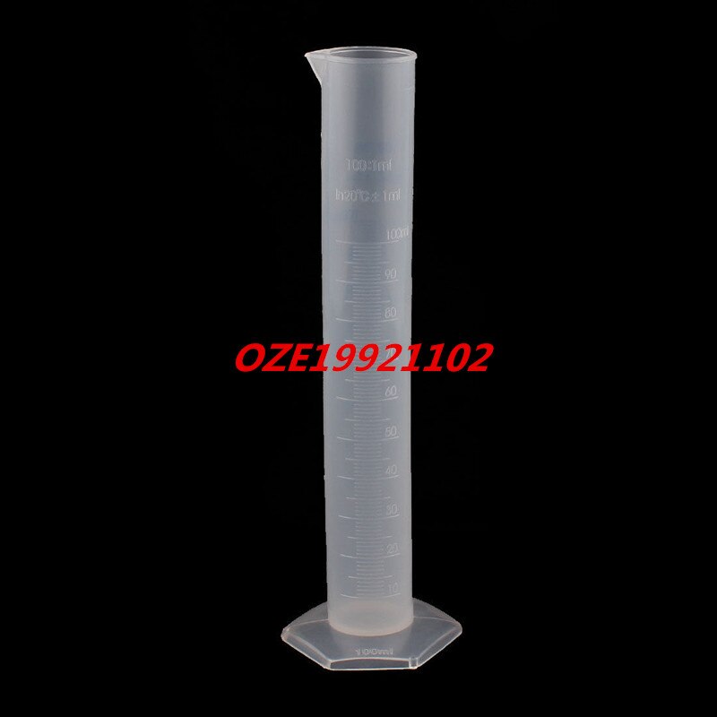 2Pcs 100mL Laboratory Solution Liquid Measurement Graduated Cylinder 23cm Height