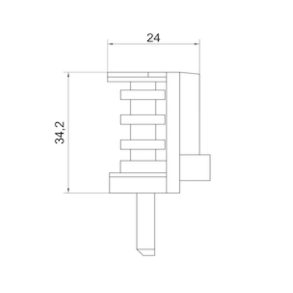 Oven Rotary Switch 3 Way Plastic Shaft - 4301407D