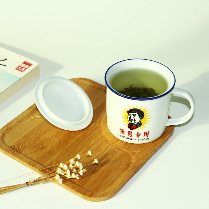 Chinese retro Chairman Mao mugs 450ml,Coffee Mugs Camping Drinkware White porcelain tea cup,Mr. Mao mug,Coffee Milk Tea Mug