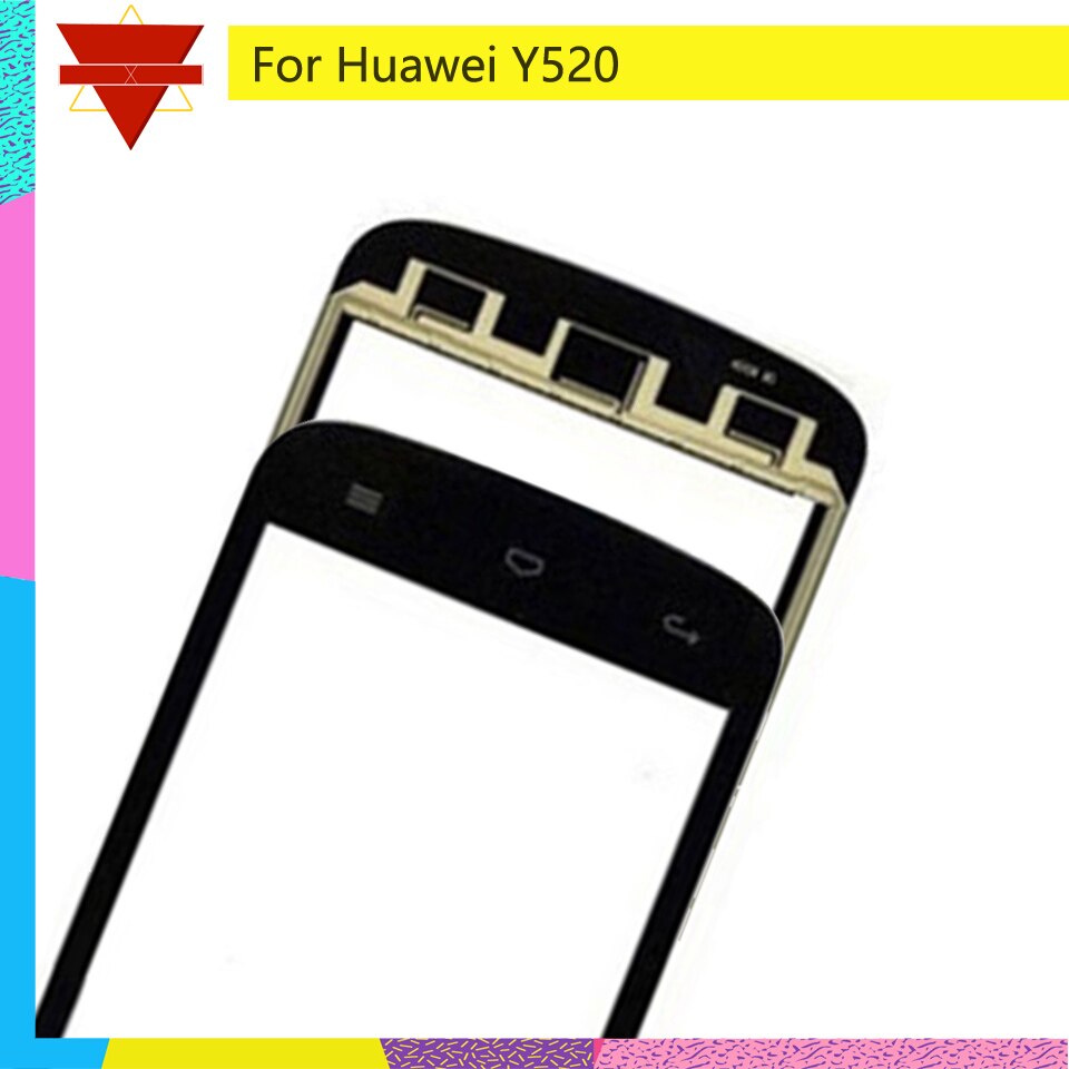 Écran tactile 4.5 pouces pour Huawei Y520, panneau de capteur de lentille en verre, pièces de rechange noir et blanc