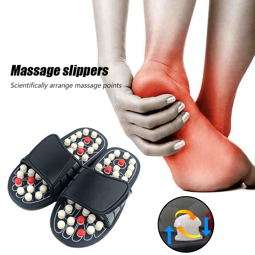 Acupunt Massage Slippers Sandalen Voor Voeten Chinese Acupressuur Therapie Medische Roterende Voet Massager Gezondheid Schoenen