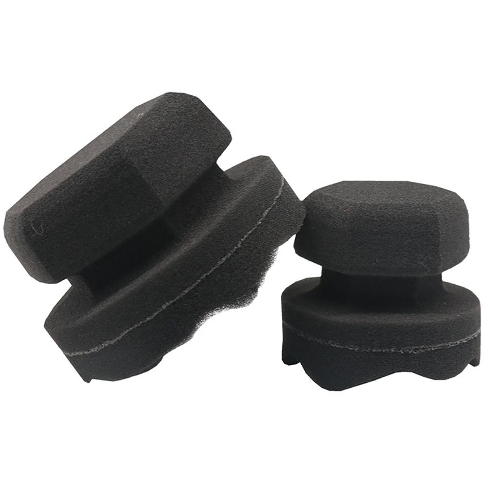 Éponge à cirer pour pneus, 8/11cm, facilite les détails, Type ondulé, outils de pansement, applicateur à poignée hexagonale