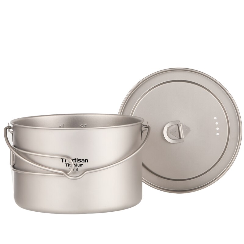 Tiartisan Grote Valume Titanium 2000Ml Kookgerei Pot Met Beugelhandgreep Voor Outdoor Camping Wandelen Backpacken Ta8319-BH