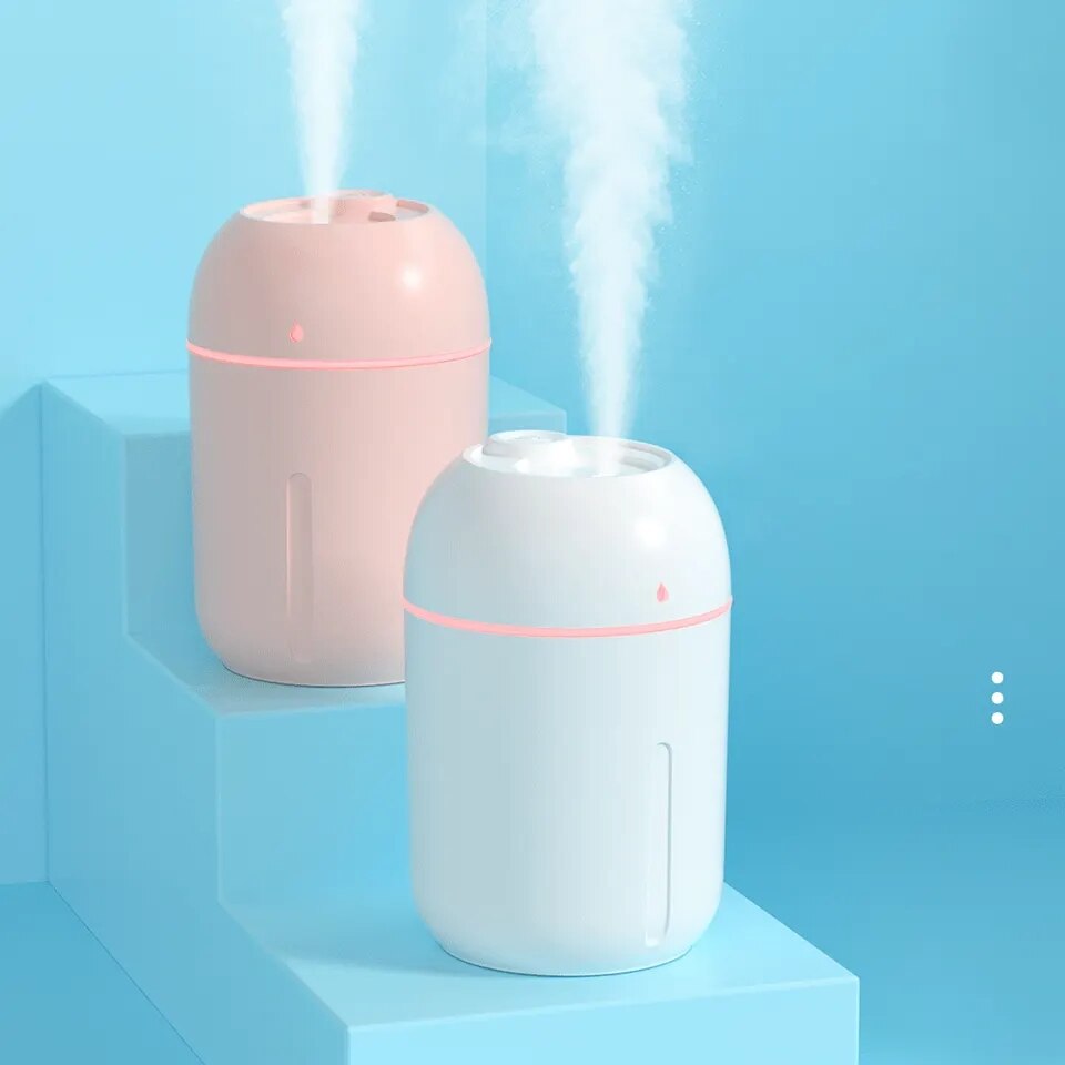 330ML Mini USB Portable Cool Mist Air Humidifier Essential Oil Aroma Diffuser With Led For Car Home Office Yoga