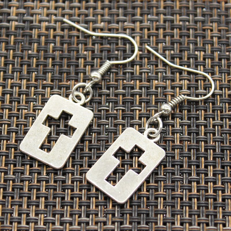 Mode Handgemaakte Cross Egyptische Ankh Leven Symbool Bloem Cross Hangers Zilveren Kleur Oorbellen Voor Vrouwen Stijl: 20x12mm pendant