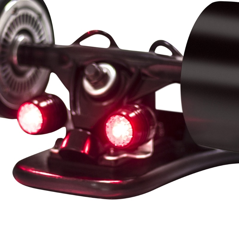 Luces LED de seguridad para monopatín, luces nocturnas de advertencia para 4 ruedas, Longboard, 4 Uds.