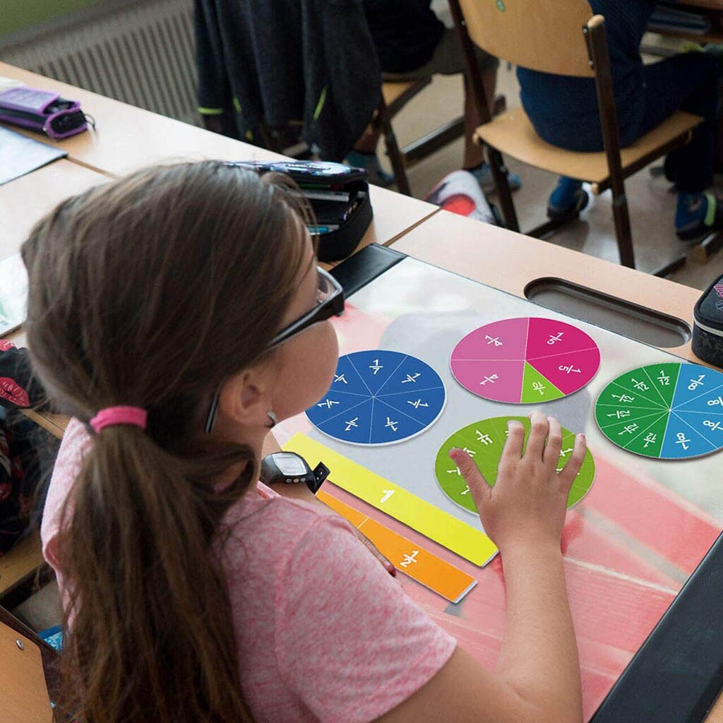 51 Stks/set Rainbow Circulaire Fracties Genummerd Eva Kinderen Math Speelgoed