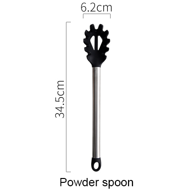 Silicone Spatula Heat-resistant Soup Spoon Non-stick Special Cooking Shovel Kitchen Tools: powder spoon