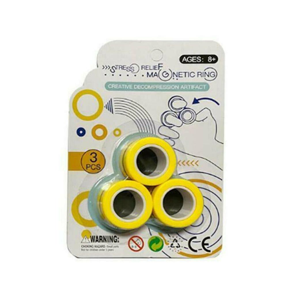3 stk magnetisk armbåndsring unzip legetøj magiske ring rekvisitter værktøjer