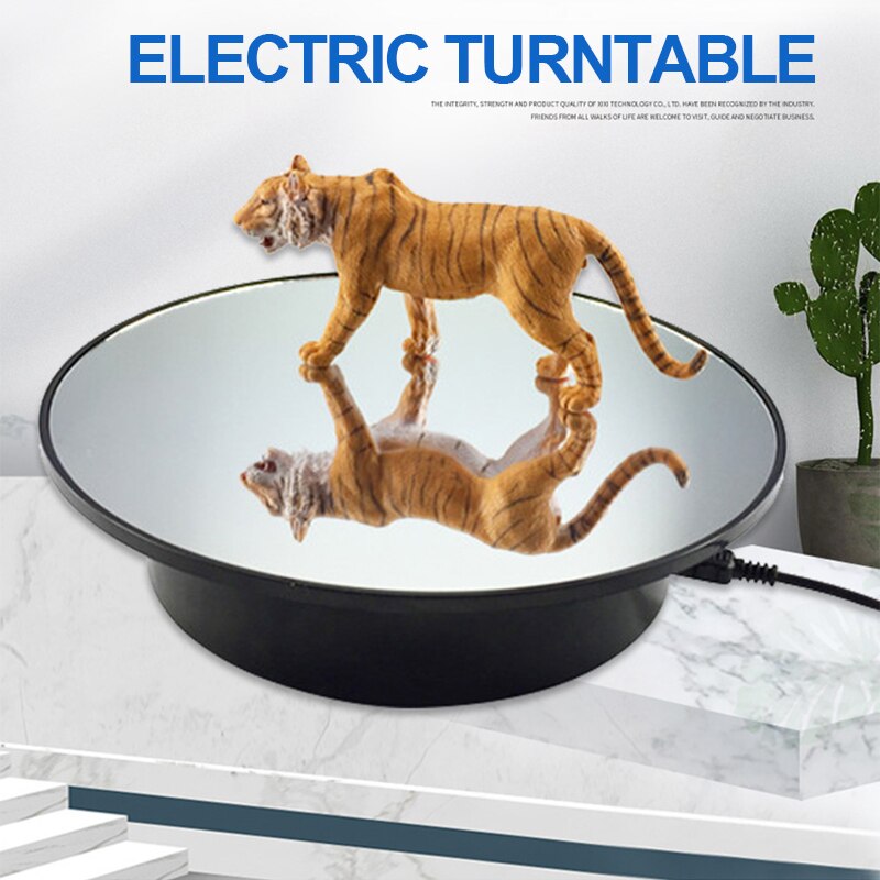 Intelligent Electric Rotating Display Stand Turntable Mirror Turntable Photography Table Props Battery/USB Power Jewelry Holder