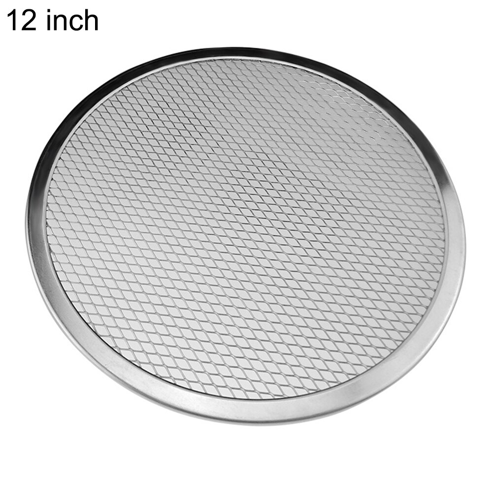 Pizza Platte Pizza Bildschirm Backblech Nahtlose Aluminium Netz Backformen Küche Werkzeuge 6-16 Zoll Pizza Kochen Backen Zubehör: 12 Zoll