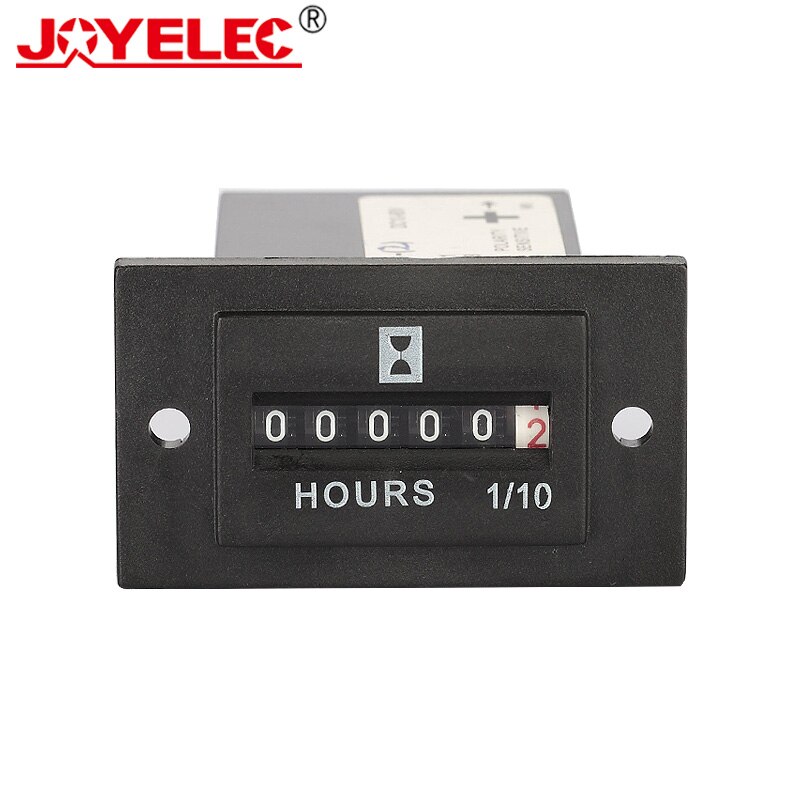Contador de horas SYS-2, temporizador acumulador Industrial, DC 10V-80V AC 100-250V, negro