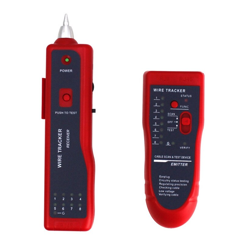 RJ11 RJ45 Cat5 Cat6 Telephone Line Tracker Tracer Toner Ethernet LAN Network Cable Tester Detector Line Finder