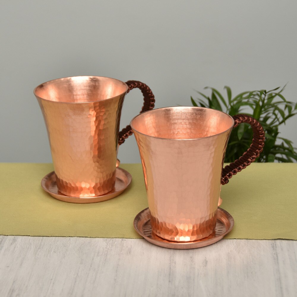 Tasses de café de bière en cuivre pur fait main 350ML martelées tasse de Mule de moscou