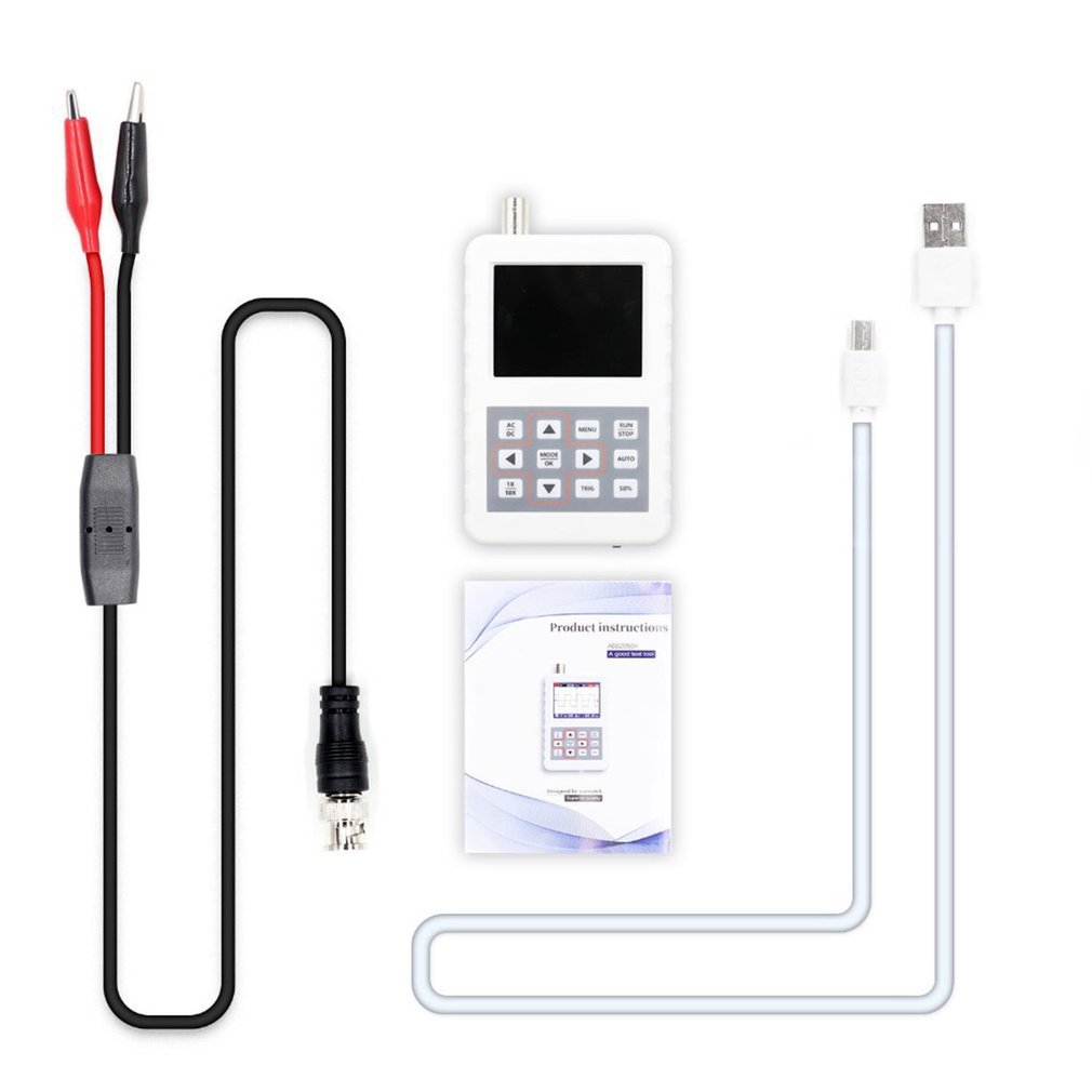Handheld Mini Portable Digital Oscilloscope 5m Bandwidth 20msps Sampling Rate Support Waveform Storage Oscilloscope Kit