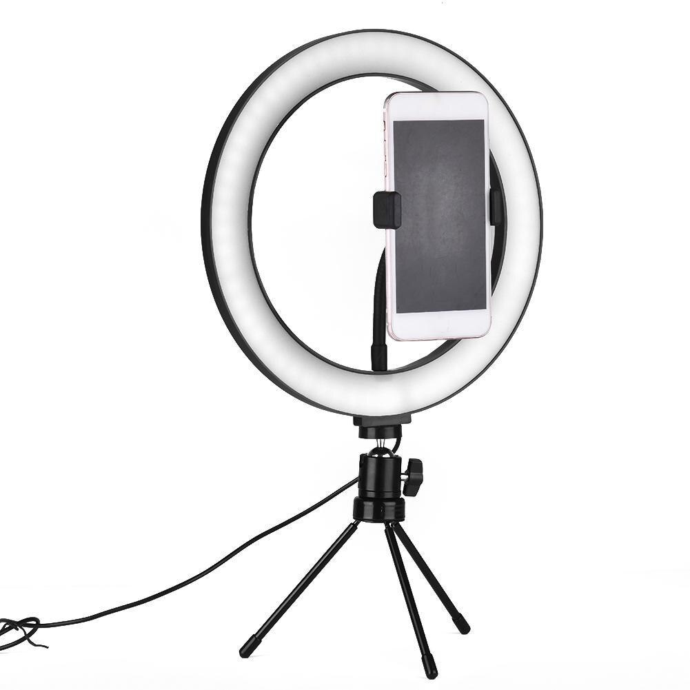 26cm Ring Licht Dimmbare LED Studio Kamera Foto Telefon Video Licht Lampe Mit Stative Selfie Stick Ring Tabelle Füllen licht für VK