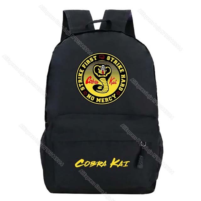 Mochila escolar de nailon con de Cobra Kai para niños y niñas, morral escolar con de Cobra Kai: 8