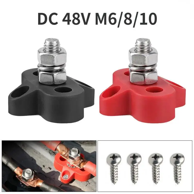 DC 48V 300A Sammelschiene M10 Klemmenblock Bolzen Batterie Stromverteilung Bolzenanschluss für LKW RV Stiefel