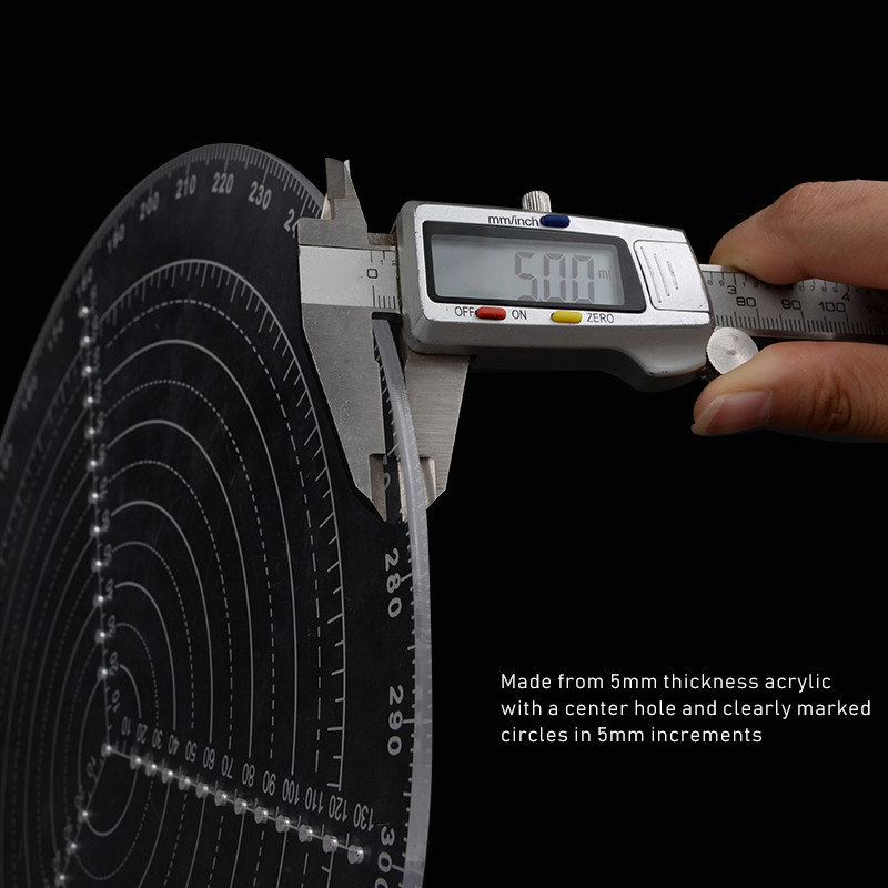 Center Finder Tool Woodworking Compass for Woodturners Bowls Lathe Work Clear Acrylic Drawing Circles Diameter CNIM