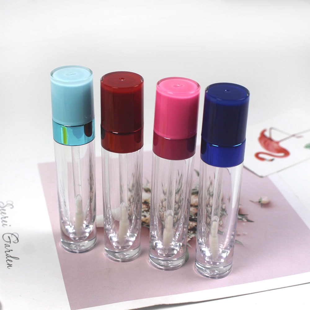 1Pcs 8Ml Cosmetische Lipgloss Lege Buizen Clear Plastic Rood Blauw Deksel Lipgloss Container Verpakking
