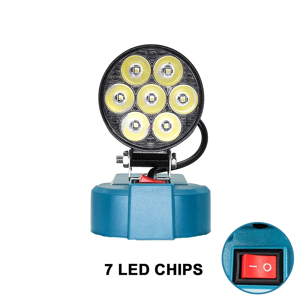 Kabelloses LED-Arbeitslicht, tragbares Baustellenlicht, Strahlerlampe, Flutlicht, Taschenlampe, passend für Makita 18 V Akku (keine Batterie): 9w
