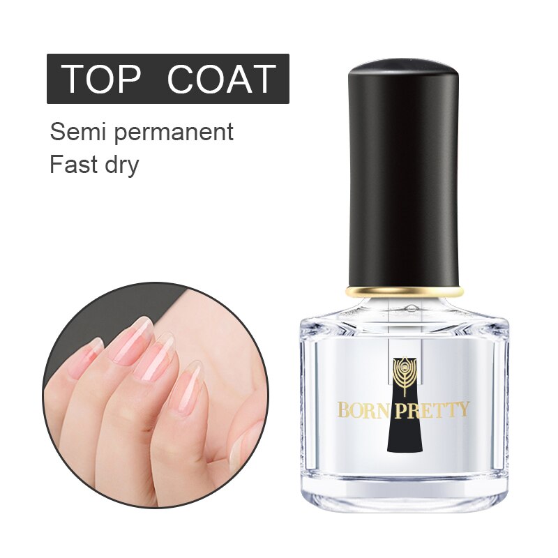 Born pretty neglelak forår sommer tema rosa guld sort hvid krom glitrende nail art lak 6ml til gør-det-selv manicuring: Top coat olie