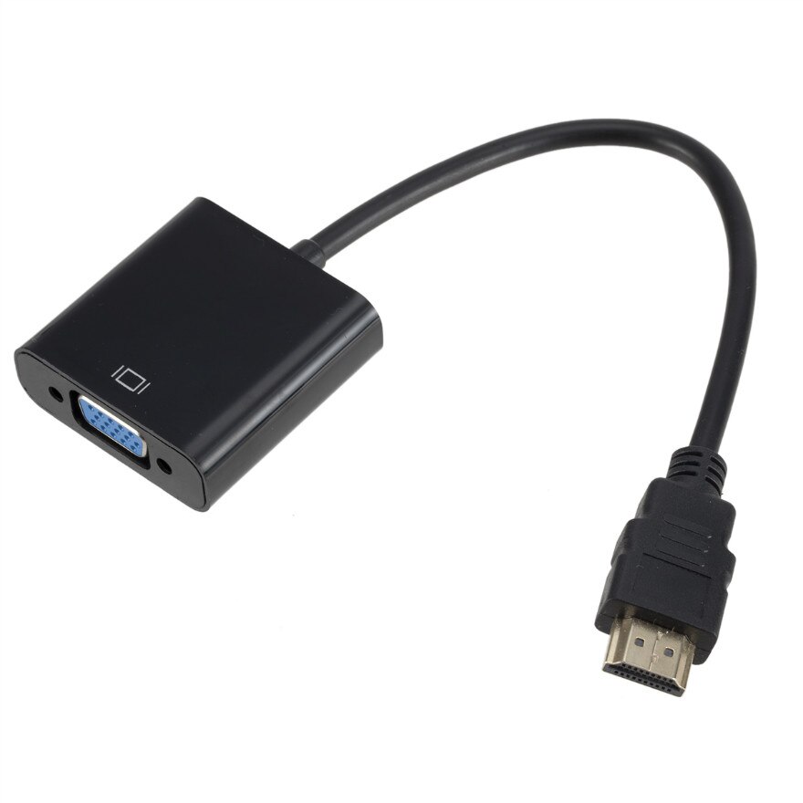1080P HDMI to VGA Cable Adapter Digital to Analog signal transfer for PC Laptop Tablet HDMI Male to VGA Female Converter: Black