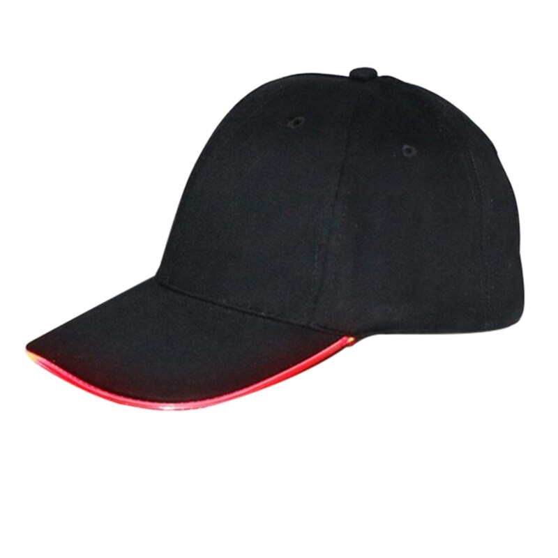 Cool LED Baseball Cap Battery Operated Shine at night Cotton Peaked Hat Outdoor Sports Wear With Adjustable Back Closure: 11