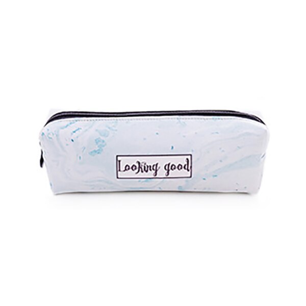 Large Marble Pencil Cases Cute Leather Pencil Box Pen Bags For Boys Girls Stationery Office School Supplies: 1
