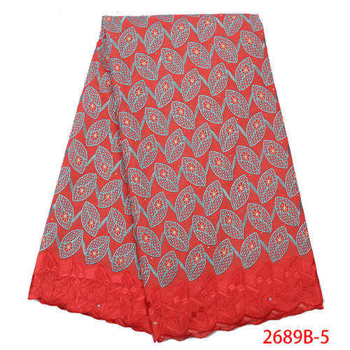 Dentelle suisse lace tissu africain brodé | Tissu de , avec lacets en coton et pierres, dernière collection nigériane: picture 5