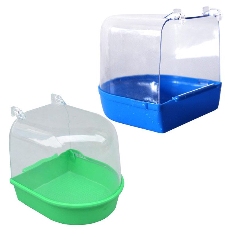 Papuga ptak wanna papuga akcesoria robić kąpieli ptak wanna akcesoria robić klatek papuga wanna przeźroczyste tworzywo sztuczne wiszące wanna prysznic