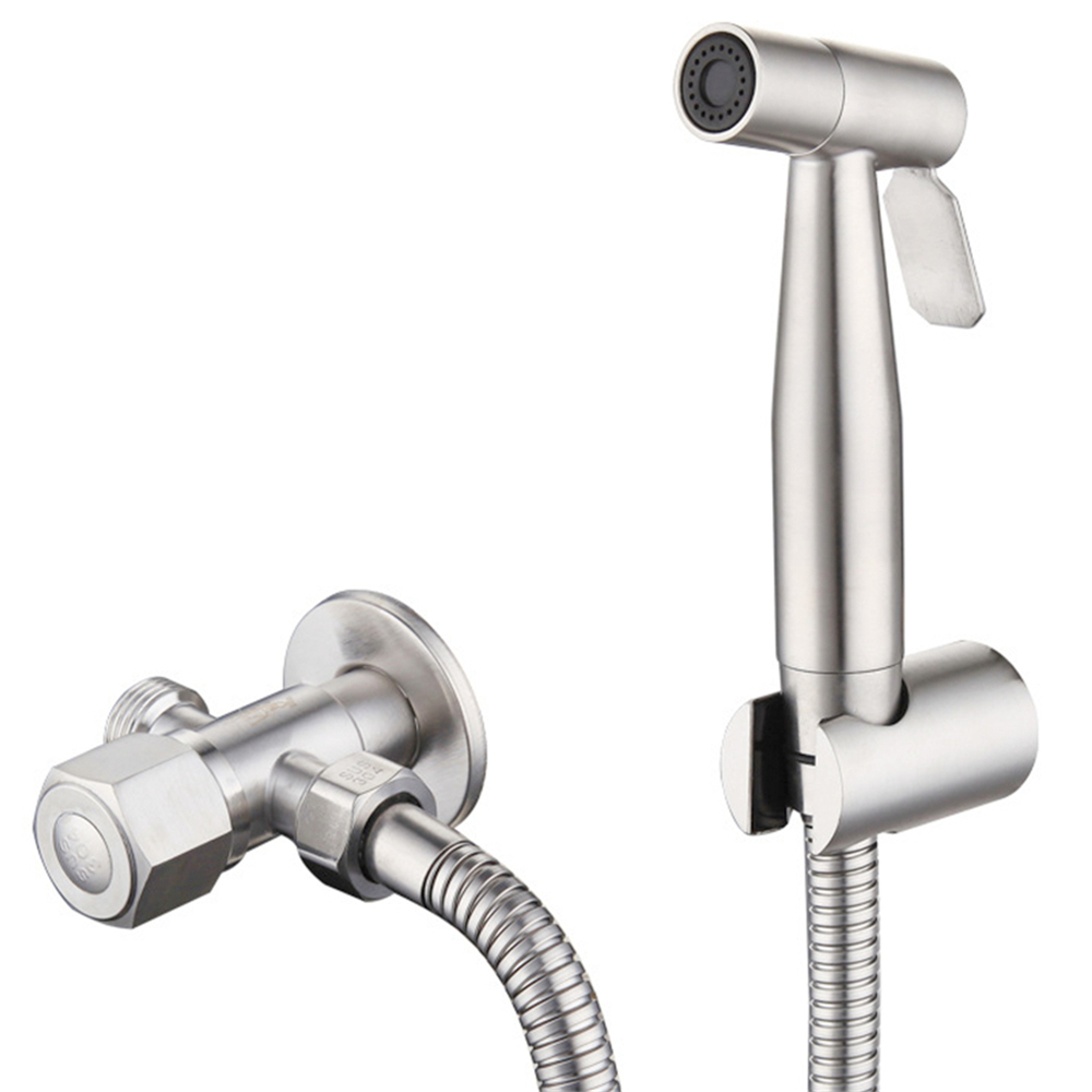 Rvs Bidet Set Zwarte Badkamer Kraan Spuit Handheld Bidet Voor Floor Cleaning Spray Keuken Hand Spray Bidet: B-6
