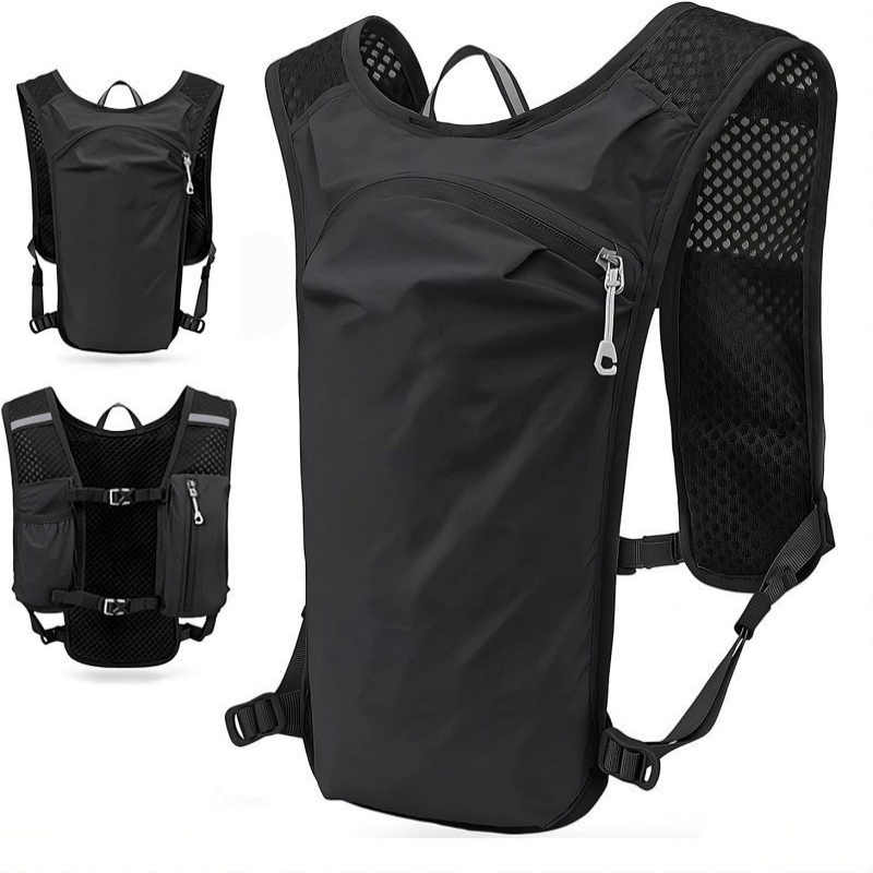Leichter, atmungsaktiver draussen-Sport-Rucksack, elastische Trinkweste, Wasserbeutel-Pack für Radfahren, Laufen, Wandern, Marathon-.: GRAUE FARBE