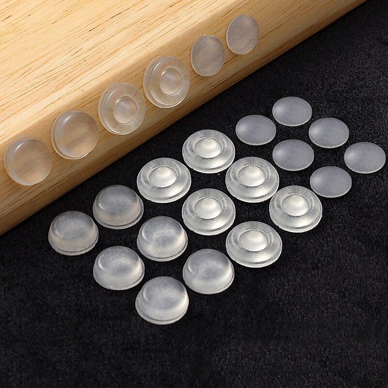50-100 stk selvklæbende dørstoppere silikone puder kabinet kofangere gummi møbler kofanger gule stop lim buffer pude pude