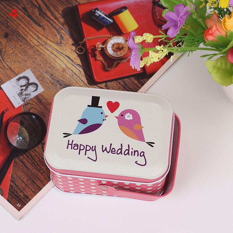 1pc vintage liten koffert oppbevaringsboks godteriboks bytteboks øretelefonboks liten koffert: 4