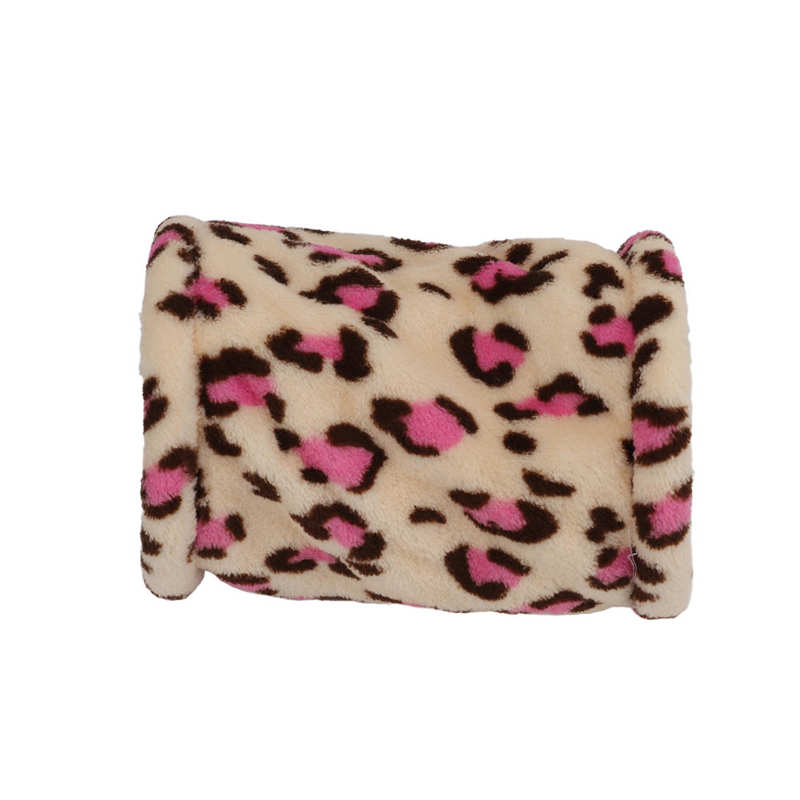 Hamster Hideaway Toys Hamster Tunnel Plush for Hamster Ferrets: Pink Leopard
