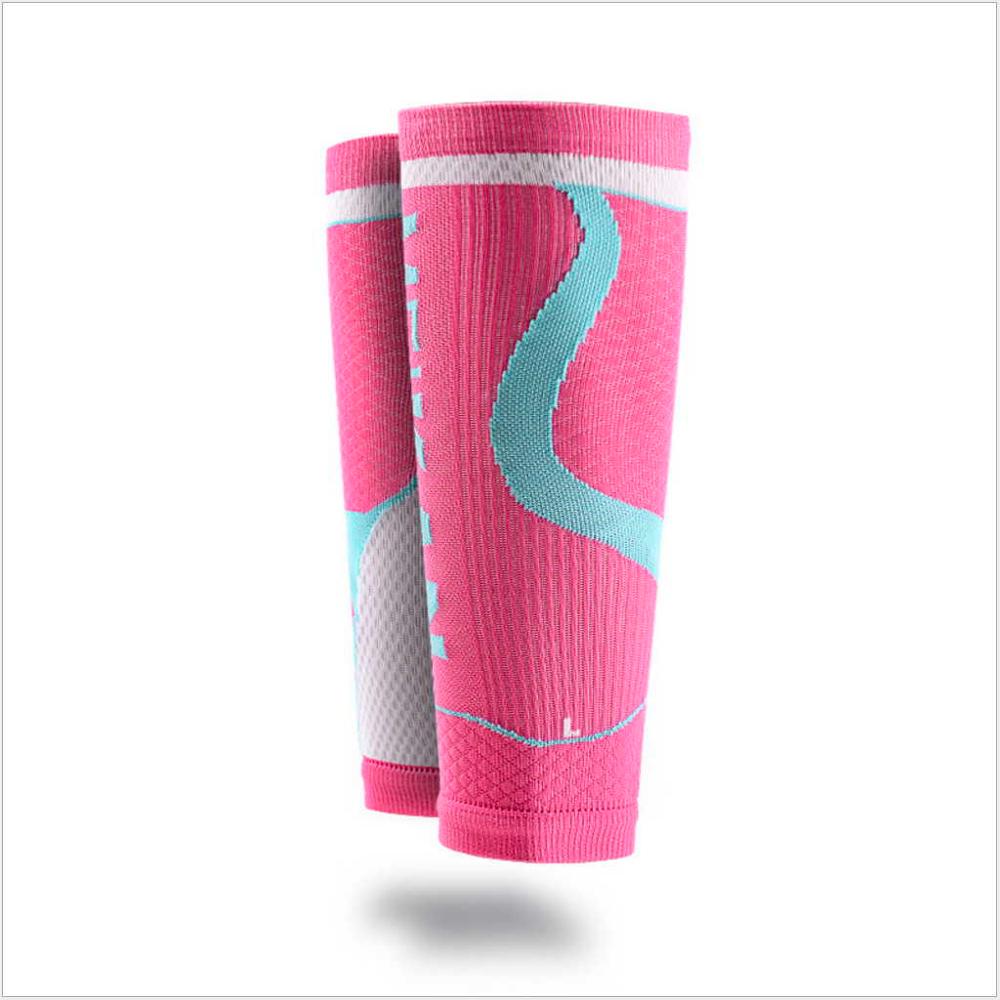 1 Pair Stabilize Muscles Running shins guard Energy Compression Jogging Calf Sleeve Soccer basketball Crus Protective: Rose