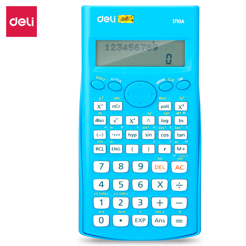 Deli 240 Functions Scientific Calculator Engineer Calculator student 10 + 2 Digits Blue Green Pink E1710A