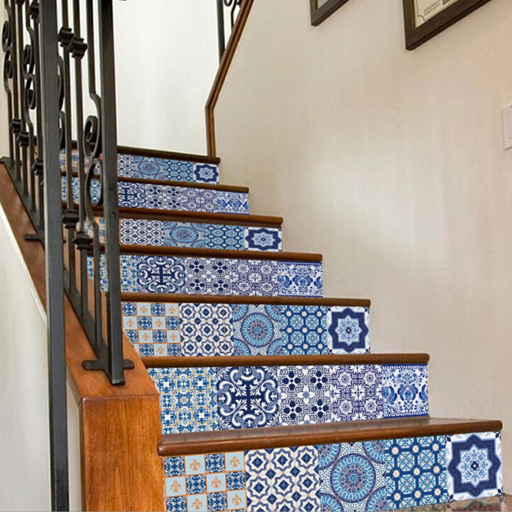 Escalier autocollant PVC étanche cuisine papier peint chambre auto-adhésif amovible ménage ornement autocollant: A18